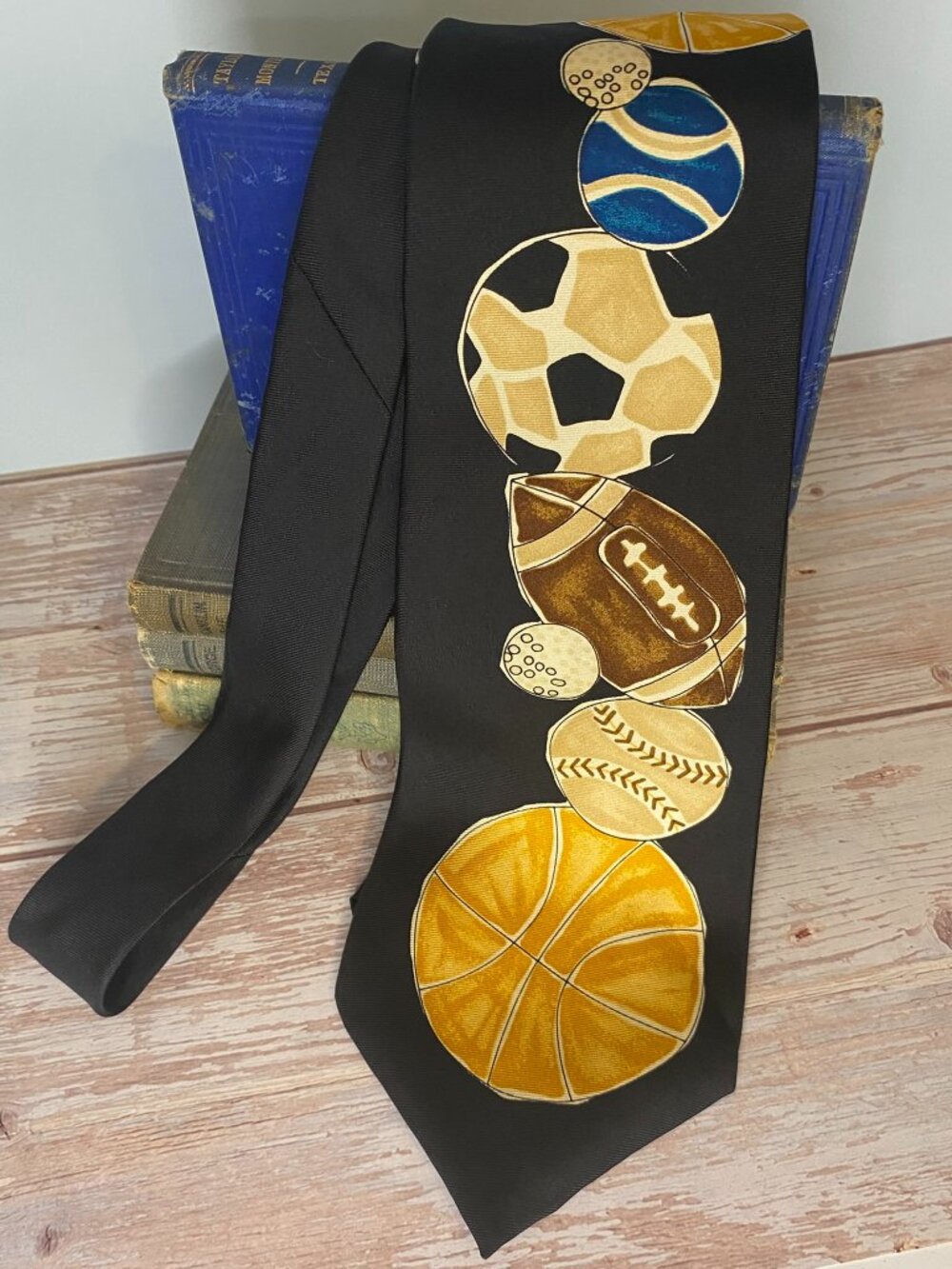 Black Save the Children Multi-Sport Graphic Novelty Silk Tie